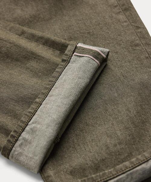 ヴィンテージ 5ポケット オリーブ セルビッジ ジーンズ（デニムパンツ
