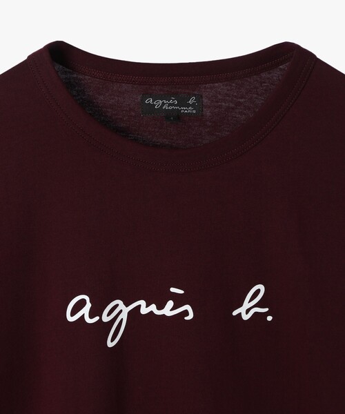 agnes b.(アニエスベー)の「メンズ ロゴ プリント 半袖 Tシャツ "Brando"(Tシャツ/カットソー・メンズ・ボルドー・2/3/1)」の3枚目の写真