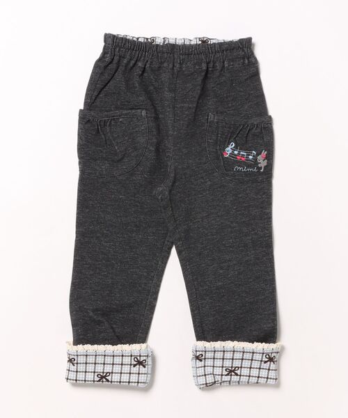 パンツ kp 楽天市場】(KP)裾折り返し デニム風ニットツイル パンツ