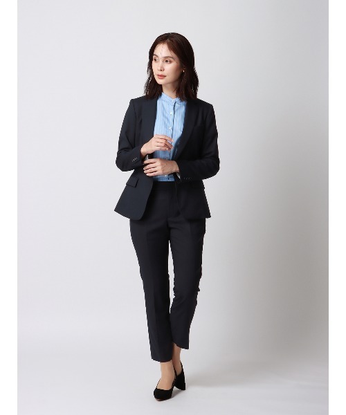 SUIT SQUARE（スーツスクエア）の「テーパードパンツ ウォッシャブル ギャバストレッチ 無地（スーツパンツ・レディース・グレー系/ネイビー系・38(9号)/40(11号)/42(13号)/44(15号)/34(5号)/36(7号)）」の17枚目の写真