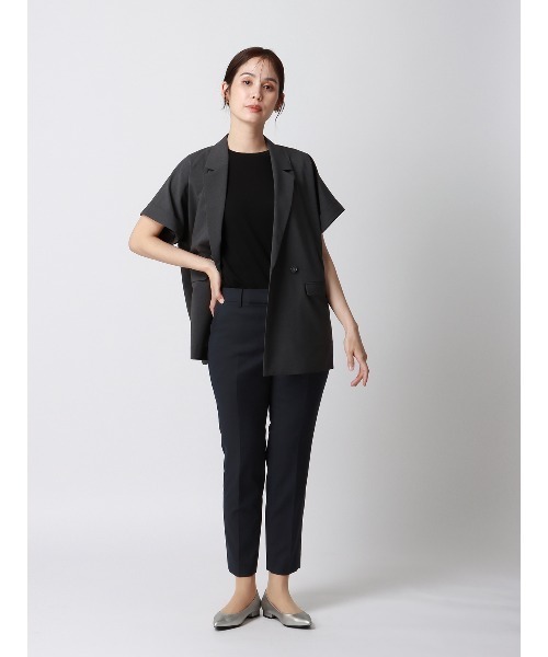 SUIT SQUARE（スーツスクエア）の「テーパードパンツ ウォッシャブル ギャバストレッチ 無地（スーツパンツ・レディース・グレー系/ネイビー系・38(9号)/40(11号)/42(13号)/44(15号)/34(5号)/36(7号)）」の18枚目の写真