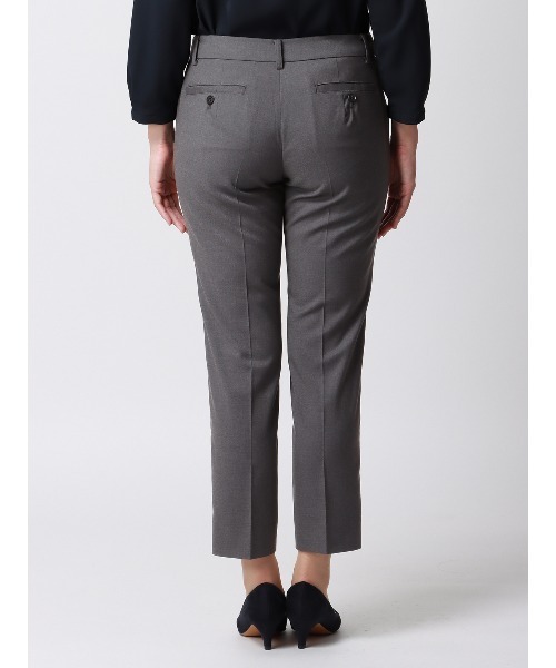 SUIT SQUARE（スーツスクエア）の「テーパードパンツ ウォッシャブル ギャバストレッチ 無地（スーツパンツ・レディース・グレー系/ネイビー系・38(9号)/40(11号)/42(13号)/44(15号)/34(5号)/36(7号)）」の5枚目の写真