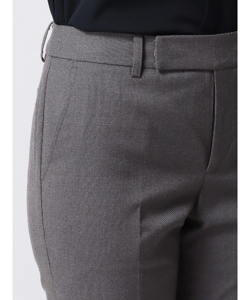SUIT SQUARE（スーツスクエア）の「テーパードパンツ ウォッシャブル ギャバストレッチ 無地（スーツパンツ・レディース・グレー系/ネイビー系・38(9号)/40(11号)/42(13号)/44(15号)/34(5号)/36(7号)）」の6枚目の写真
