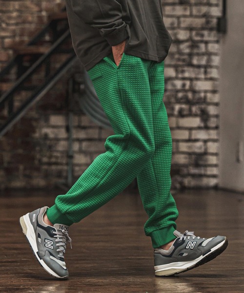 CAMBIO(カンビオ)の「mp14019- ビッグワッフルスウェットパンツ(BP-BEA0061)(スウェットパンツ・メンズ・ブラック/グレー/グリーン・S/M/L/XL)」の3枚目の写真