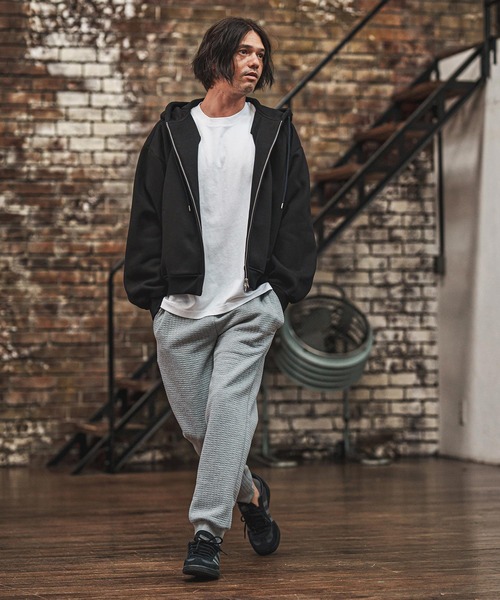 CAMBIO(カンビオ)の「mp14019- ビッグワッフルスウェットパンツ(BP-BEA0061)(スウェットパンツ・メンズ・ブラック/グレー/グリーン・S/M/L/XL)」の5枚目の写真