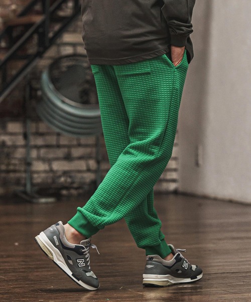 CAMBIO(カンビオ)の「mp14019- ビッグワッフルスウェットパンツ(BP-BEA0061)(スウェットパンツ・メンズ・ブラック/グレー/グリーン・S/M/L/XL)」の8枚目の写真