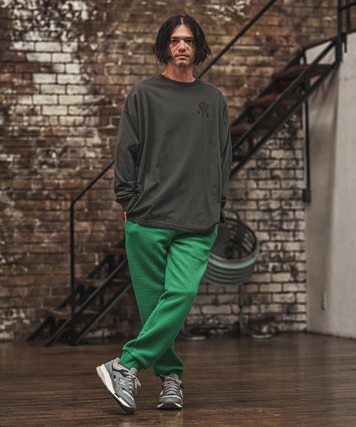 CAMBIO(カンビオ)の「mp14019- ビッグワッフルスウェットパンツ(BP-BEA0061)(スウェットパンツ・メンズ・ブラック/グレー/グリーン・S/M/L/XL)」の11枚目の写真