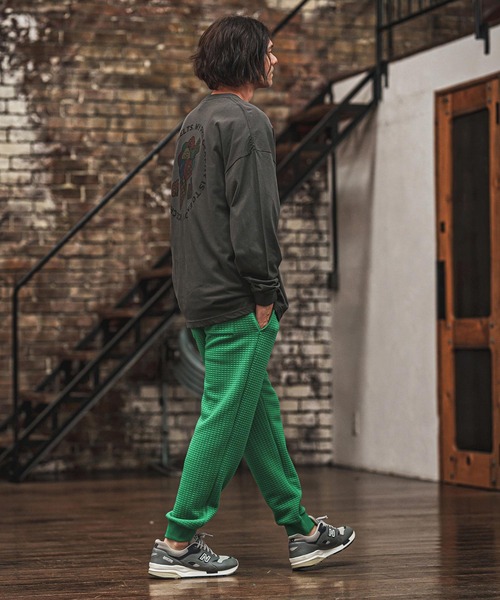 CAMBIO(カンビオ)の「mp14019- ビッグワッフルスウェットパンツ(BP-BEA0061)(スウェットパンツ・メンズ・ブラック/グレー/グリーン・S/M/L/XL)」の12枚目の写真