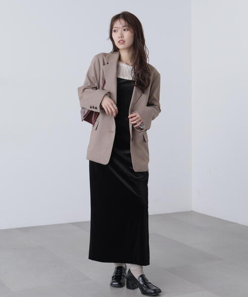 FREE'S MART（フリーズマート）の「◆〈セットアップ対応〉オーバーサイズシングルジャケット（テーラードジャケット・レディース・ベージュ/ブラウン・SMALL/MEDIUM）」の10枚目の写真