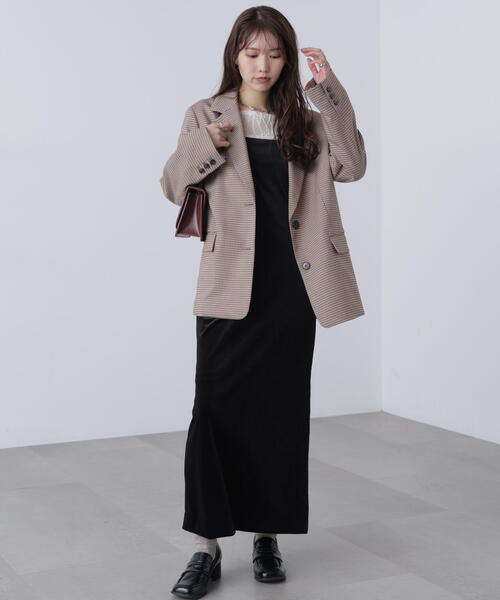 FREE'S MART（フリーズマート）の「◆〈セットアップ対応〉オーバーサイズシングルジャケット（テーラードジャケット・レディース・ベージュ/ブラウン・SMALL/MEDIUM）」の11枚目の写真