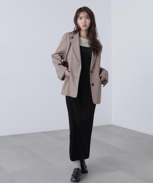 FREE'S MART（フリーズマート）の「◆〈セットアップ対応〉オーバーサイズシングルジャケット（テーラードジャケット・レディース・ベージュ/ブラウン・SMALL/MEDIUM）」の12枚目の写真