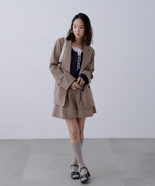 FREE'S MART(フリーズマート)の「◆〈セットアップ対応〉オーバーサイズシングルジャケット(テーラードジャケット・レディース・ベージュ/ブラウン・SMALL/MEDIUM)」の22枚目の写真