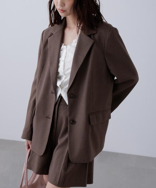 FREE'S MART(フリーズマート)の「◆〈セットアップ対応〉オーバーサイズシングルジャケット(テーラードジャケット・レディース・ベージュ/ブラウン・SMALL/MEDIUM)」の19枚目の写真