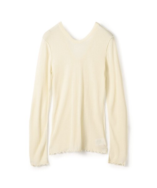 HAKUJI（ハクジ）の「□HAKUJI シアーリブ ロングスリーブ プル