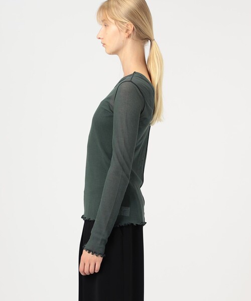 HAKUJI（ハクジ）の「□HAKUJI シアーリブ ロングスリーブ プル