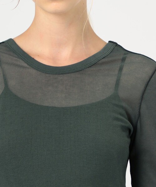 HAKUJI（ハクジ）の「□HAKUJI シアーリブ ロングスリーブ プル