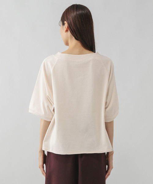 GLOBAL WORK（グローバルワーク）の「乾きやすいラグラン6分袖/579375（Tシャツ/カットソー・レディース・レッド/ナチュラル/ネイビー/スミクロ/ピンク/ライトグレー・MEDIUM/LARGE）」の20枚目の写真