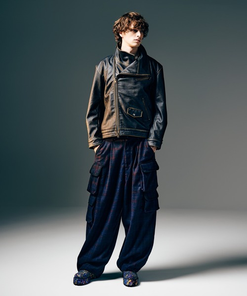 Asymmetry Cargo Tweed Pants / アシンメトリーカーゴツイードパンツ