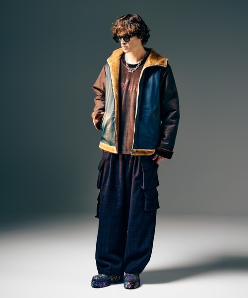 Asymmetry Cargo Tweed Pants / アシンメトリーカーゴツイードパンツ