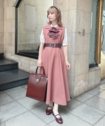 an another angelus | ベルト付き開衿ジレワンピース(ワンピース)