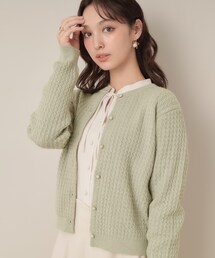 【大人可愛い・きれいめ・通勤】ケーブルカーディガン