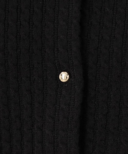 couture brooch（クチュールブローチ）の「【大人可愛い・きれいめ・通勤】ケーブルカーディガン（カーディガン/ボレロ・レディース・ブラック/ボルドー/グレー/グリーン系・36/40/42/38）」の14枚目の写真