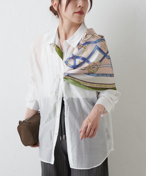 COLONY 2139(コロニートゥーワンスリーナイン)の「スカーフベルト柄 70×70(バンダナ/スカーフ・レディース・オレンジ/オリーブ・FREE)」の12枚目の写真