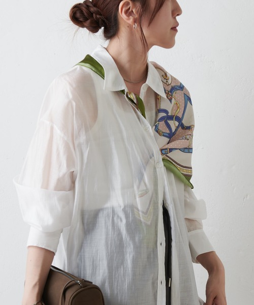 COLONY 2139(コロニートゥーワンスリーナイン)の「スカーフベルト柄 70×70(バンダナ/スカーフ・レディース・オレンジ/オリーブ・FREE)」の13枚目の写真