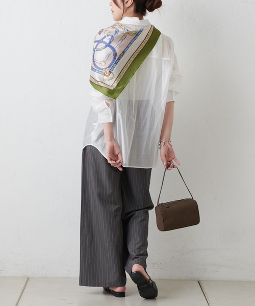 COLONY 2139(コロニートゥーワンスリーナイン)の「スカーフベルト柄 70×70(バンダナ/スカーフ・レディース・オレンジ/オリーブ・FREE)」の19枚目の写真