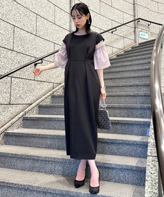 リリーブラウン　バルーンスリーブ3wayコンビネゾン セール】バルーンスリーブ3WAYコンビネゾン（ワンピース）｜LILY