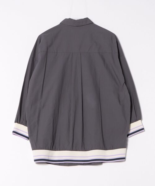 Q(キュー)の「リブドッキングシャツ(シャツ/ブラウス・レディース・チャコールグレー/カーキ・MEDIUM)」の16枚目の写真