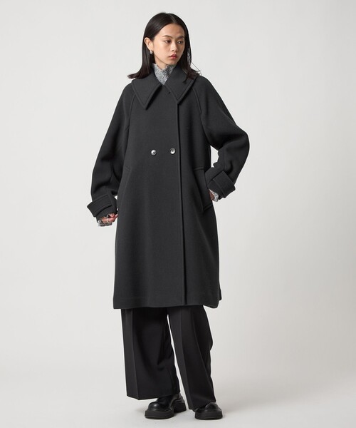 EMMEL REFINES（エメルリファインズ）の「＜EMMEL REFINES＞EM ビッグカラー テント コート（ステンカラーコート・レディース・ブラウン/ダークグレー・M/S）」の17枚目の写真