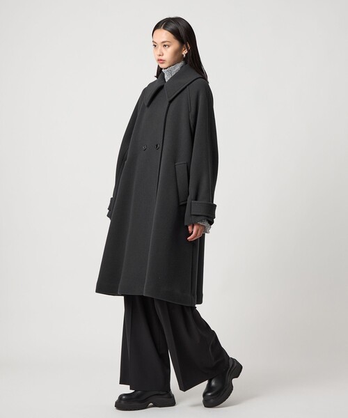 EMMEL REFINES（エメルリファインズ）の「＜EMMEL REFINES＞EM ビッグカラー テント コート（ステンカラーコート・レディース・ブラウン/ダークグレー・M/S）」の10枚目の写真