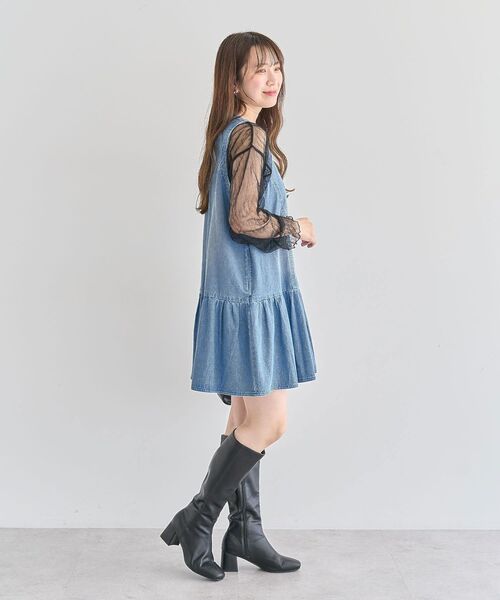 Sugar spoon（シュガースプーン）の「・SUGAR SPOON W-ZIPデニムミニワンピ（ワンピース・レディース・インディゴブルー/ブラック・FREE）」の16枚目の写真