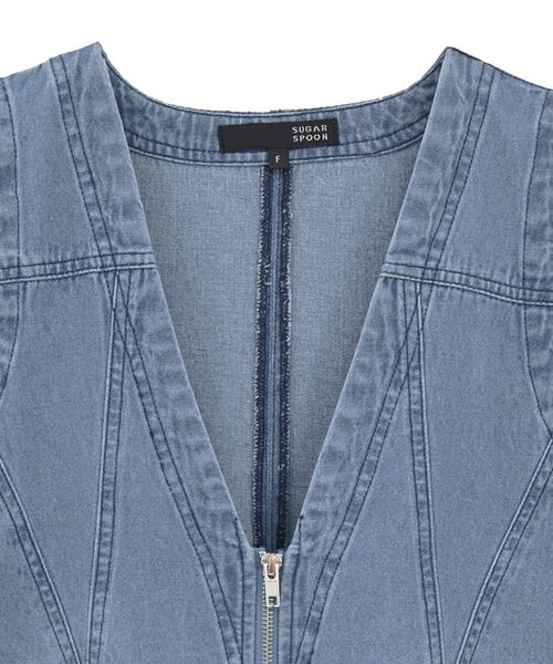 Sugar spoon（シュガースプーン）の「・SUGAR SPOON W-ZIPデニムミニワンピ（ワンピース・レディース・インディゴブルー/ブラック・FREE）」の10枚目の写真
