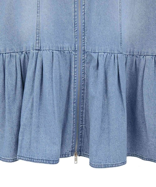 Sugar spoon（シュガースプーン）の「・SUGAR SPOON W-ZIPデニムミニワンピ（ワンピース・レディース・インディゴブルー/ブラック・FREE）」の4枚目の写真