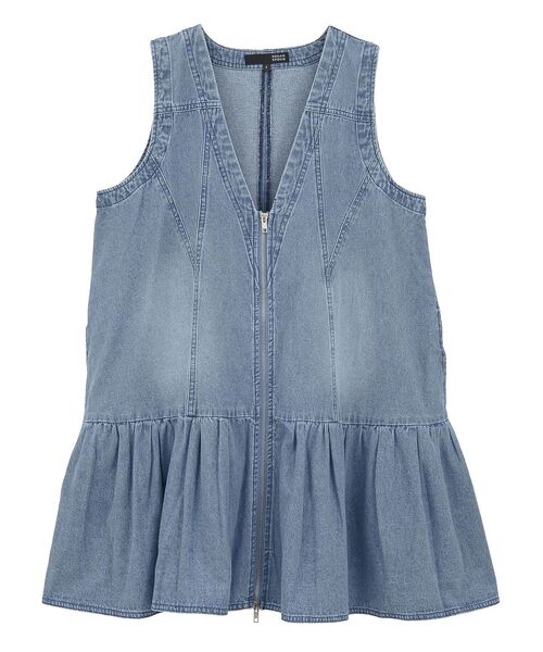 Sugar spoon（シュガースプーン）の「・SUGAR SPOON W-ZIPデニムミニワンピ（ワンピース・レディース・インディゴブルー/ブラック・FREE）」の9枚目の写真