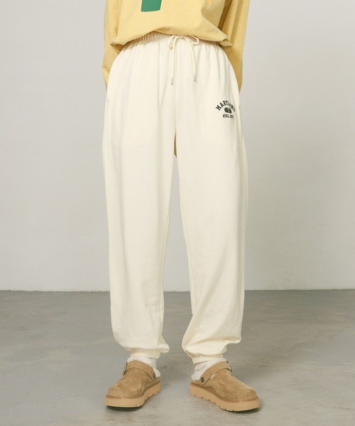 BAYFLOW（ベイフロー）の「スウェットJOGパンツ（スウェットパンツ・レディース・アイボリー/オフホワイト/グレー/ネイビー・FREE）」の2枚目の写真