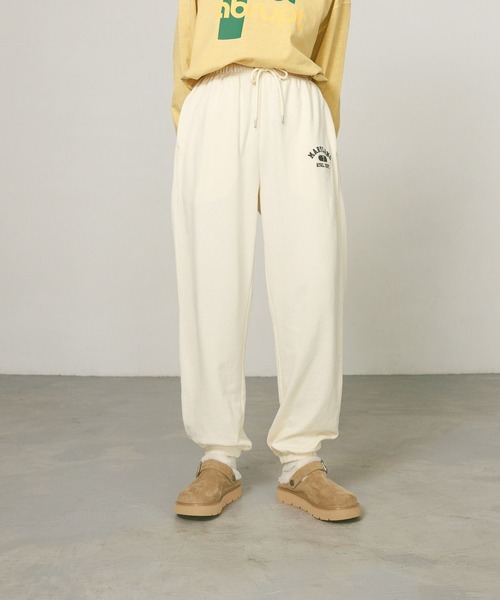 BAYFLOW（ベイフロー）の「スウェットJOGパンツ（スウェットパンツ・レディース・アイボリー/オフホワイト/グレー/ネイビー・FREE）」の8枚目の写真
