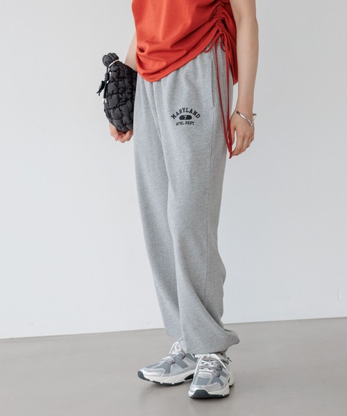 BAYFLOW（ベイフロー）の「スウェットJOGパンツ（スウェットパンツ・レディース・アイボリー/オフホワイト/グレー/ネイビー・FREE）」の12枚目の写真