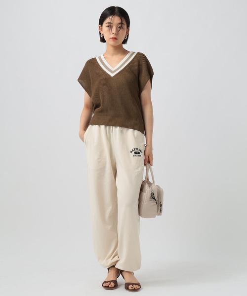 BAYFLOW（ベイフロー）の「スウェットJOGパンツ（スウェットパンツ・レディース・アイボリー/オフホワイト/グレー/ネイビー・FREE）」の15枚目の写真