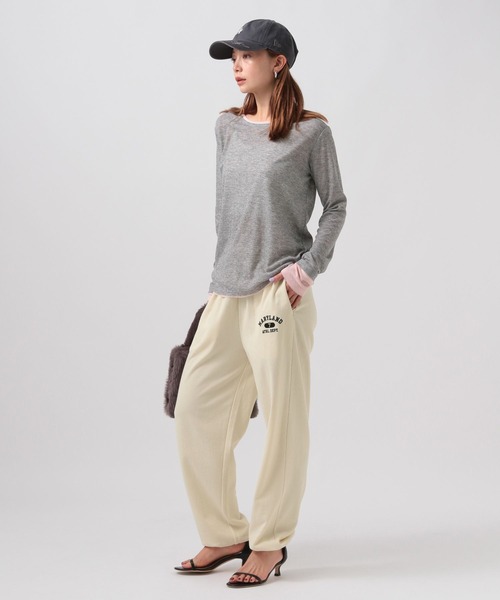 BAYFLOW（ベイフロー）の「スウェットJOGパンツ（スウェットパンツ・レディース・アイボリー/オフホワイト/グレー/ネイビー・FREE）」の22枚目の写真