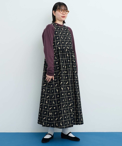 I am I in fact...（アイアムアイインファクト）の「●BLOCK TILE CHECK ワンピース（ワンピース・レディース・ブラック/ベージュ・FREE）」の19枚目の写真