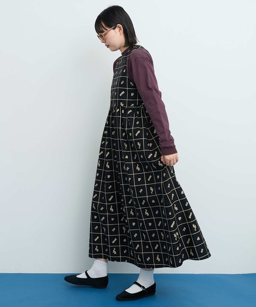 I am I in fact...（アイアムアイインファクト）の「●BLOCK TILE CHECK ワンピース（ワンピース・レディース・ブラック/ベージュ・FREE）」の12枚目の写真