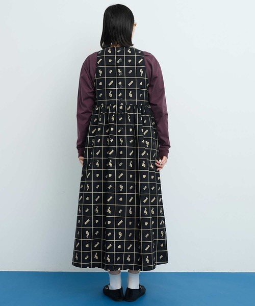 I am I in fact...（アイアムアイインファクト）の「●BLOCK TILE CHECK ワンピース（ワンピース・レディース・ブラック/ベージュ・FREE）」の13枚目の写真