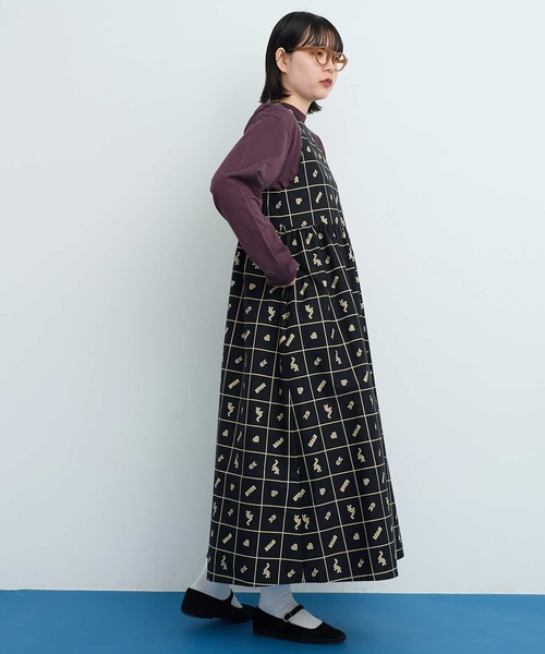 I am I in fact...（アイアムアイインファクト）の「●BLOCK TILE CHECK ワンピース（ワンピース・レディース・ブラック/ベージュ・FREE）」の14枚目の写真