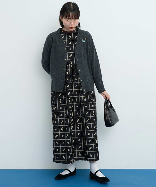 I am I in fact...（アイアムアイインファクト）の「●BLOCK TILE CHECK ワンピース（ワンピース・レディース・ブラック/ベージュ・FREE）」の16枚目の写真
