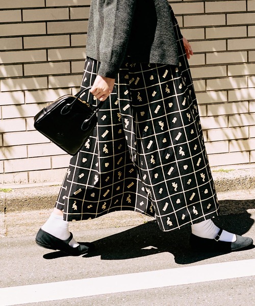I am I in fact...（アイアムアイインファクト）の「●BLOCK TILE CHECK ワンピース（ワンピース・レディース・ブラック/ベージュ・FREE）」の8枚目の写真