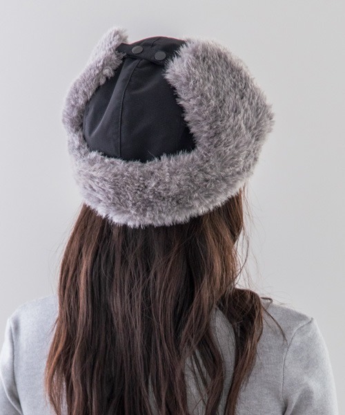 polcadot（ポルカドット）の「NYLON FLIGHT CAP/ナイロンフライトキャップ（キャップ・レディース・ベージュ/ブラック/カーキ・FREE）」の6枚目の写真