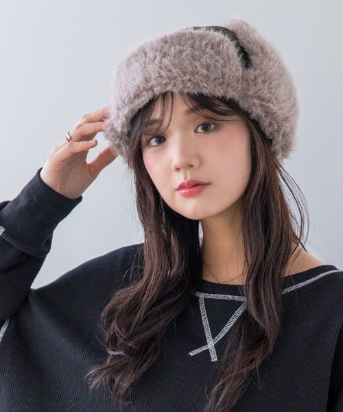 polcadot（ポルカドット）の「NYLON FLIGHT CAP/ナイロンフライトキャップ（キャップ・レディース・ベージュ/ブラック/カーキ・FREE）」の9枚目の写真